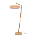 Lampadar eco din bambus Palawan natur/ alb, 60x15cm