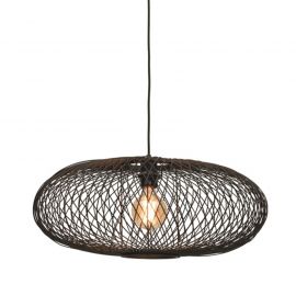 Pendule, Lustre suspendate - Lustra suspendata din bambus Cango negru, 60x25cm