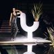 Ghivece - Ghiveci / Jardiniera plante design decorativ modern cu iluminat LED PEACOCK