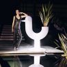 Ghiveci / Jardiniera plante design decorativ modern cu iluminat LED PEACOCK