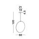 Pendule, Lustre suspendate - Lustra LED dimabila design modern decorativ Ring 68cm