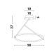 Lustre aplicate - Lustra LED dimabila design modern decorativ JANUS 38cm