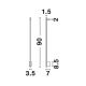 Aplice, corpuri de iluminat pentru pereti - Aplica de perete LED design liniar GROPIUS negru, L-90cm, H-7cm