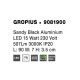 Aplice, corpuri de iluminat pentru pereti - Aplica de perete LED design liniar GROPIUS negru, L-90cm, H-7cm