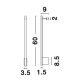 Aplice, corpuri de iluminat pentru pereti - Aplica de perete LED design liniar GROPIUS negru, L-60cm, H-9cm