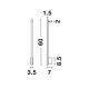 Aplice, corpuri de iluminat pentru pereti - Aplica de perete LED design liniar GROPIUS negru, L-60cm, H-7cm
