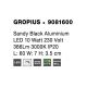 Aplice, corpuri de iluminat pentru pereti - Aplica de perete LED design liniar GROPIUS negru, L-60cm, H-7cm