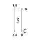 Aplice, corpuri de iluminat pentru pereti - Aplica de perete LED design liniar GROPIUS negru, L-120cm, H-9cm