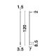 Aplice, corpuri de iluminat pentru pereti - Aplica de perete LED design liniar GROPIUS negru, L-120cm, H-7cm