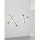 Aplice, corpuri de iluminat pentru pereti - Aplica de perete LED design liniar GROPIUS negru, L-120cm, H-7cm