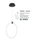 Pendule, Lustre suspendate - Lustra LED moderna design circular GIRDINO 38cm