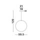 Pendule, Lustre suspendate - Lustra LED dimabila design circular GIRDINO 59,5cm