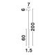 Pendule, Lustre suspendate - Pendul LED design liniar ELETTRA negru
