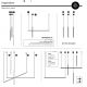 Pendule, Lustre suspendate - Pendul LED design liniar ELETTRA auriu
