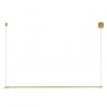 Lustra LED suspendata design liniar ELETTRA auriu, L-120cm