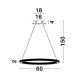 Candelabre, Lustre - Lustra LED dimabila design elegant CILION 60cm
