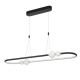 Pendule, Lustre suspendate - Lustra LED dimabila cu telecomanda design modern Celia negru