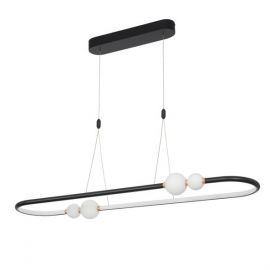 Pendule, Lustre suspendate - Lustra LED dimabila cu telecomanda design modern Celia negru