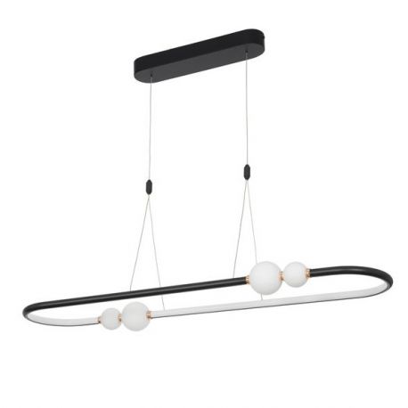 Pendule, Lustre suspendate - Lustra LED dimabila cu telecomanda design modern Celia negru