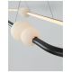 Pendule, Lustre suspendate - Lustra LED dimabila cu telecomanda design modern Celia negru