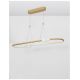 Pendule, Lustre suspendate - Lustra LED dimabila cu telecomanda design modern Celia auriu