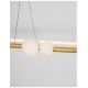 Pendule, Lustre suspendate - Lustra LED dimabila cu telecomanda design modern Celia auriu