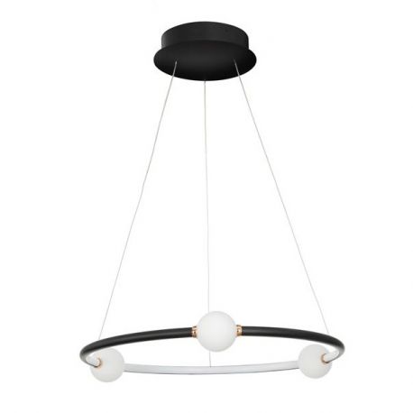 Pendule, Lustre suspendate - Lustra LED dimabila cu telecomanda design modern Celia negru