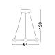 Pendule, Lustre suspendate - Lustra LED dimabila cu telecomanda design modern Celia negru