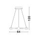 Pendule, Lustre suspendate - Lustra LED dimabila cu telecomanda design modern Celia auriu