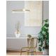 Pendule, Lustre suspendate - Lustra LED dimabila cu telecomanda design modern Celia auriu