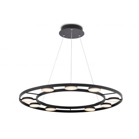 Pendule, Lustre suspendate - Lustra suspendata LED design tehnic Fad negru