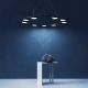 Pendule, Lustre suspendate - Lustra suspendata LED design tehnic Fad negru