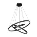 Lustra suspendata LED design tehnic Rim negru