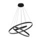 Pendule, Lustre suspendate - Lustra suspendata LED design tehnic Rim negru