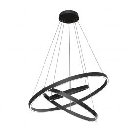 Pendule, Lustre suspendate - Lustra suspendata LED design tehnic Rim negru