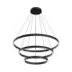 Pendule, Lustre suspendate - Lustra suspendata LED design tehnic Rim negru