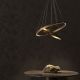 Pendule, Lustre suspendate - Lustra suspendata LED design tehnic Rim negru