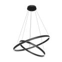 Lustra suspendata LED design tehnic Rim negru