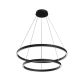 Pendule, Lustre suspendate - Lustra suspendata LED design tehnic Rim negru