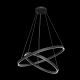 Pendule, Lustre suspendate - Lustra suspendata LED design tehnic Rim negru