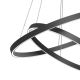 Pendule, Lustre suspendate - Lustra suspendata LED design tehnic Rim negru