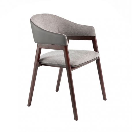 Scaune - Scaun cu brate tapitat design italian Nogal
