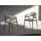 Scaune - Scaun cu brate tapitat design italian Nogal
