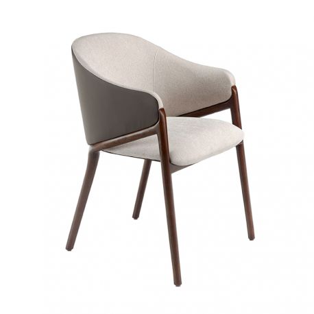 Scaune - Scaun cu brate tapitat design italian Nogal