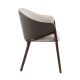 Scaune - Scaun cu brate tapitat design italian Nogal
