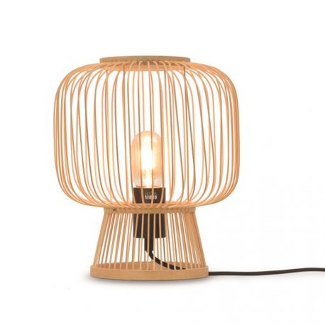 Corpuri de iluminat - Veioza, lampa de masa eco din bambus Cango natur, 30x26cm