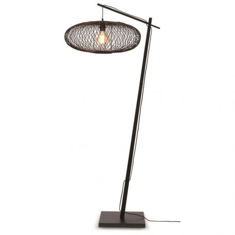 Lampadare - Lampadar eco din bambus Cango negru, 60x25cm