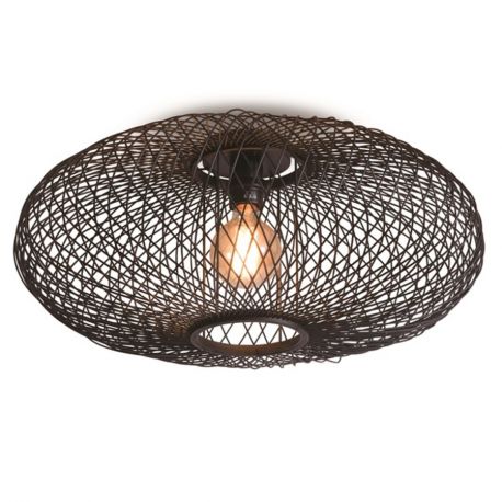 Lustre aplicate - Lustra din bambus Cango negru, 60x25cm