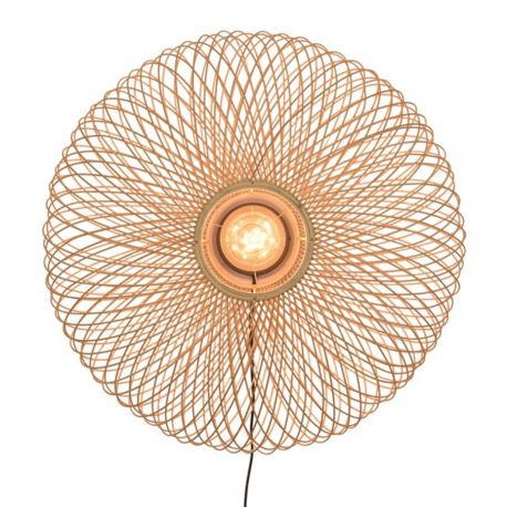 Aplice, corpuri de iluminat pentru pereti - Aplica eco din bambus Cango natur, 60x25cm