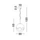 Pendule, Lustre suspendate - Lustra, Pendul design modern MAYAN, gri fumuriu